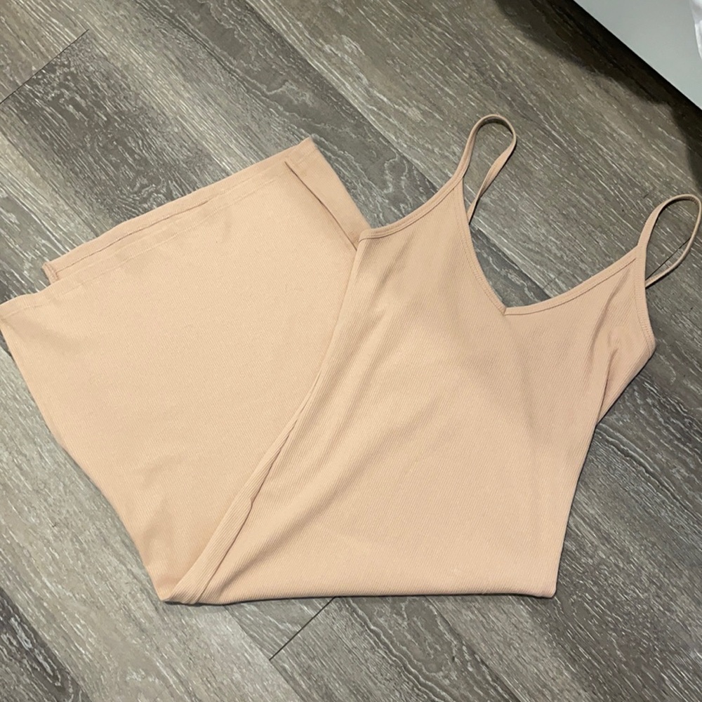 Forever21 Ribbed MIDI Dress in Nude